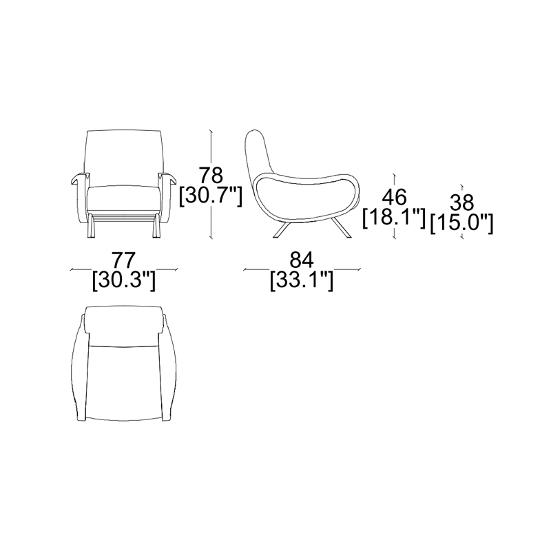 Angers Nantes Cholet Saumur Icones Fauteuil Cassina Lady 2