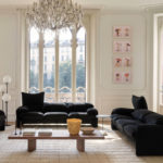 Angers Nantes Cholet Saumur Bordeaux laval le mans orleans niort poitiers Icones Maraunga Cassina Vico noir tissu canapé