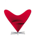 Angers Nantes Cholet Saumur Icones Fauteuil Heart Cone Rouge Verner Panton