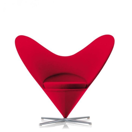 Angers Nantes Cholet Saumur Icones Fauteuil Heart Cone Rouge Verner Panton 