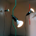 Angers Nantes Cholet Saumur Icones Flos Lampadaire suspension parentesi Castiglioni 50 ans Turquoise3