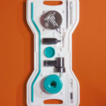 Angers Nantes Cholet Saumur Icones Flos Lampadaire suspension parentesi Castiglioni 50 ans Turquoise4