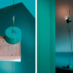 Angers Nantes Cholet Saumur Icones Flos Lampadaire suspension parentesi Castiglioni 50 ans Turquoise5