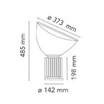 Angers Nantes Cholet Saumur Icones Flos Lampe A poser Taccia blanc Castiglioni 4