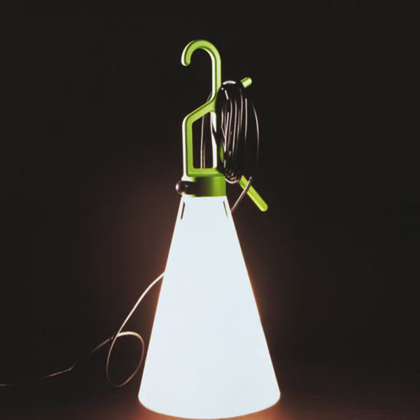 Angers Nantes Cholet Saumur Icones Flos Mayday Lampe a poser vert outdoor Constantin Grcic 5