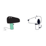 Angers Nantes Cholet Saumur Icones Flos Snoopy Noir Marbre Blanc Achille Castiglioni lampe de table 5