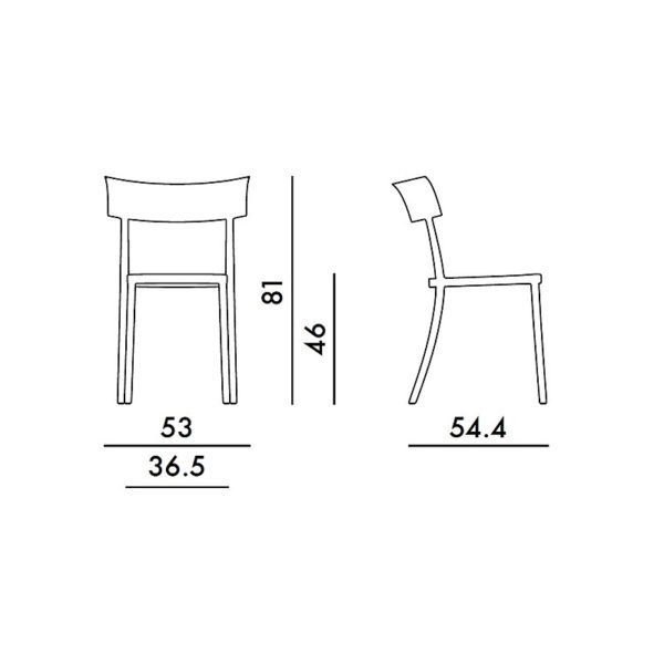 Angers Nantes Cholet Saumur Icones Kartell Chaise Catwalk Noir Mat philippe starck 5