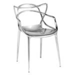 Angers Nantes Cholet Saumur Icones Kartell Chaise Masters Metalisé Chrome Argent philippe starck