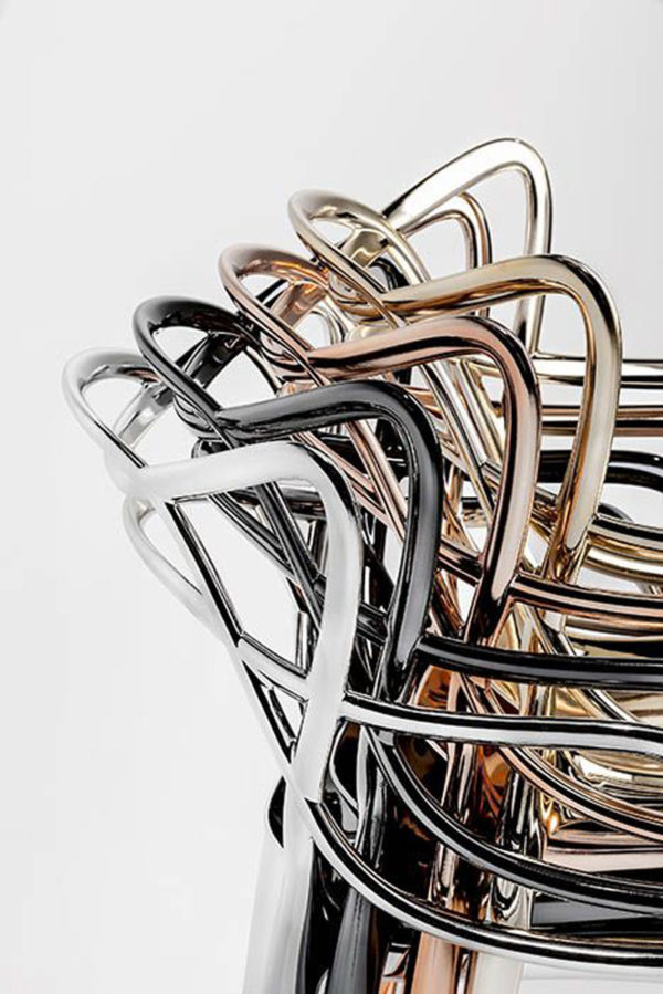 Angers Nantes Cholet Saumur Icones Kartell Chaise Masters Metalisé Chrome Argent philippe starck 7