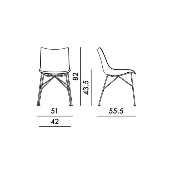 Angers Nantes Cholet Saumur Icones Kartell Chaise P WOOD PWOOD Bois   foncé philippe starck 6