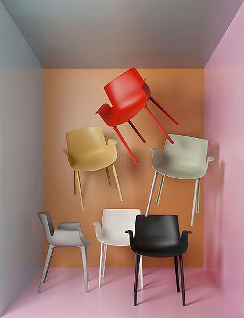 Angers Nantes Cholet Saumur Icones Kartell Chaise Piuma Moutarde Pierre Lissoni 7