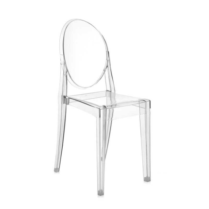 Angers Nantes Cholet Saumur Icones Kartell Chaise cristal transparent Victoria Ghost philippe starck 