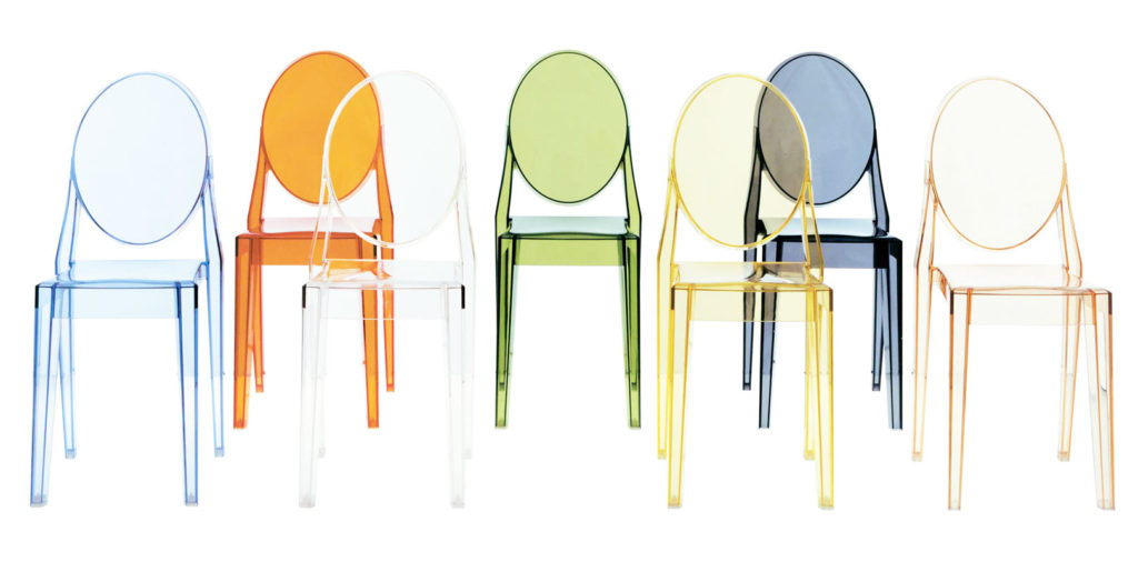 Angers Nantes Cholet Saumur Icones Kartell Chaise cristal transparent Victoria Ghost philippe starck 3