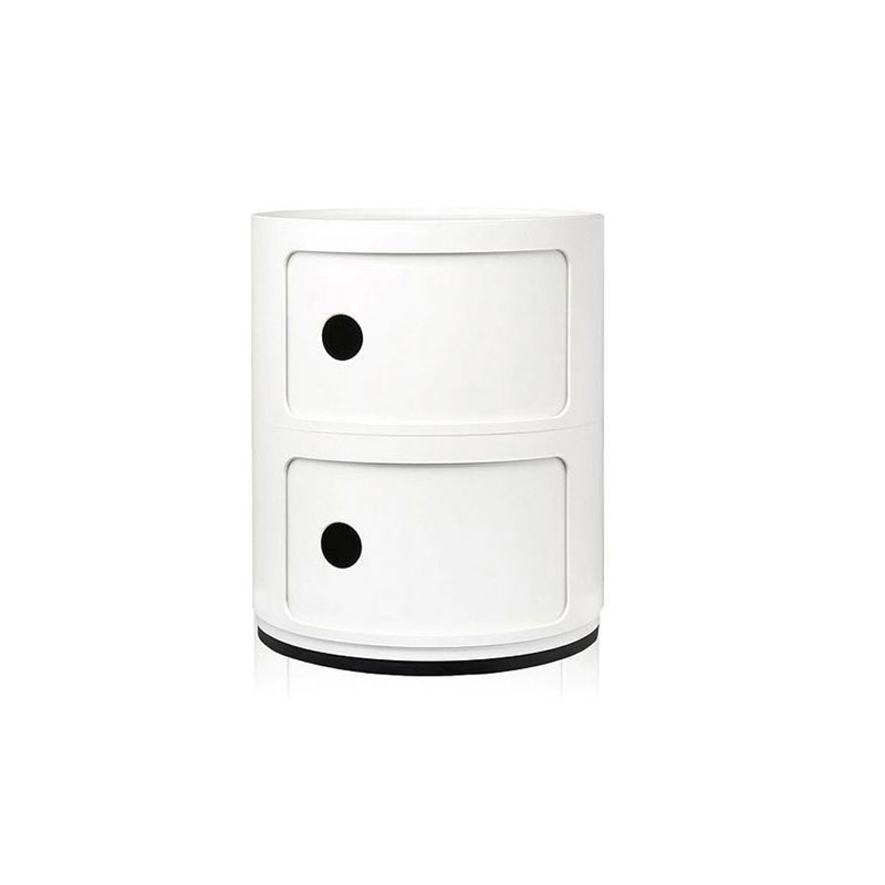 Angers Nantes Cholet Saumur Icones Kartell Componibili Blanc brillant rangement 2 portes Anna Castelli Ferrieri