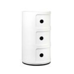 Angers Nantes Cholet Saumur Icones Kartell Componibili Blanc brillant rangement 3 portes Anna Castelli Ferrieri 2