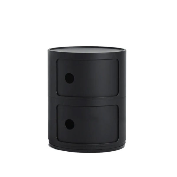 Angers Nantes Cholet Saumur Icones Kartell Componibili Noir Mat recyclé rangement 2 portes Anna Castelli Ferrieri