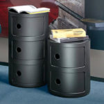 Angers Nantes Cholet Saumur Icones Kartell Componibili Noir Mat recyclé rangement 2 portes Anna Castelli Ferrieri 2