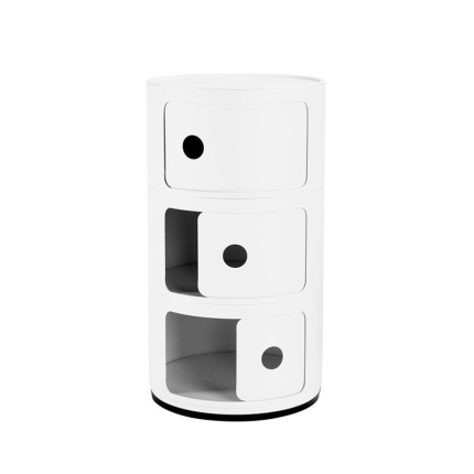 Angers Nantes Cholet Saumur Icones Kartell Componibili Noir Mat recyclé rangement 3 portes Anna Castelli Ferrieri 2