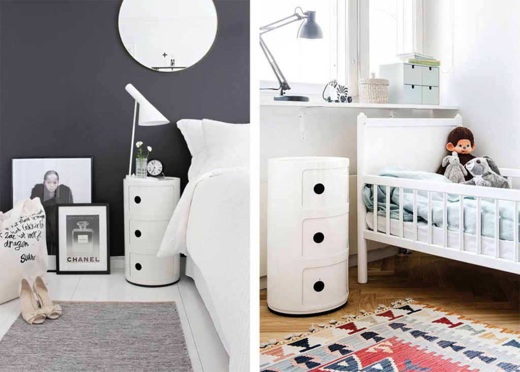 Angers Nantes Cholet Saumur Icones Kartell Componibili Noir Mat recyclé rangement 3 portes Anna Castelli Ferrieri 7