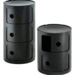 Angers Nantes Cholet Saumur Icones Kartell Componibili Noir brillant rangement 2 portes Anna Castelli Ferrieri 24