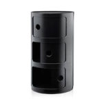 Angers Nantes Cholet Saumur Icones Kartell Componibili noir brillant rangement 3 portes Anna Castelli Ferrieri 13
