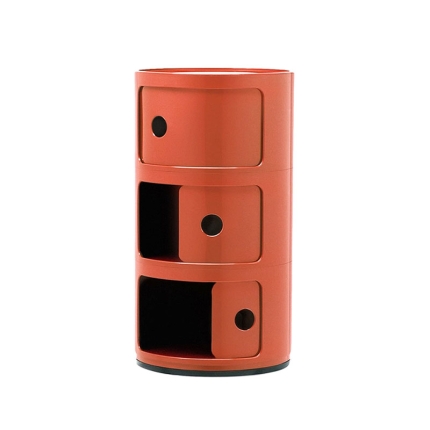 Angers Nantes Cholet Saumur Icones Kartell Componibili noir brillant rangement 3 portes Anna Castelli Ferrieri 2