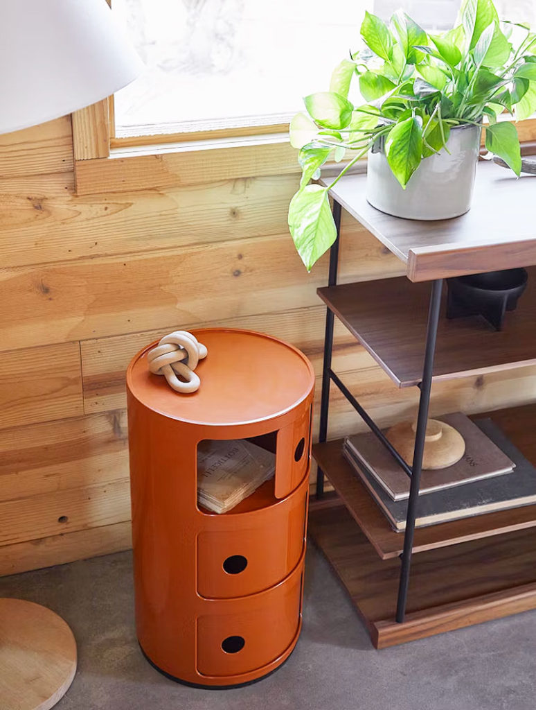 Angers Nantes Cholet Saumur Icones Kartell Componibili noir brillant rangement 3 portes Anna Castelli Ferrieri 6