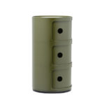 Angers Nantes Cholet Saumur Icones Kartell Componibili veert kaki brillant rangement 3 portes Anna Castelli Ferrieri 3