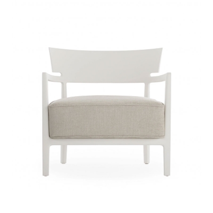 Angers Nantes Cholet Saumur Icones Kartell Fauteuil Cara outdoor beige mat blanc Philippe Starck 2