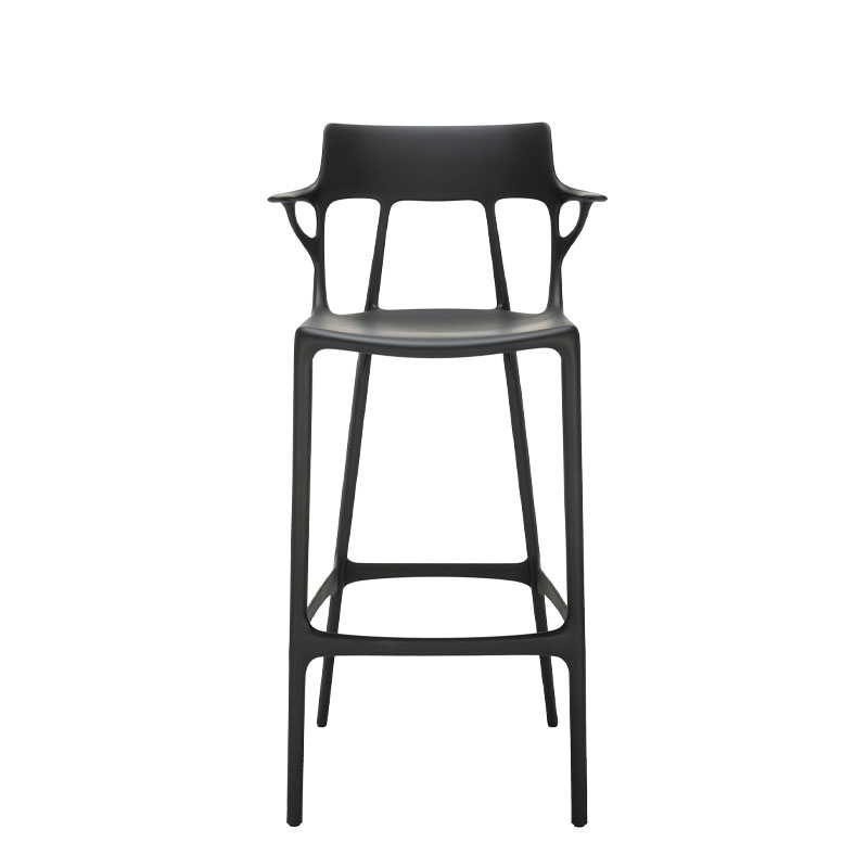 Angers Nantes Cholet Saumur Icones Kartell Tabouret 75 Haut A.I Noir philippe starck