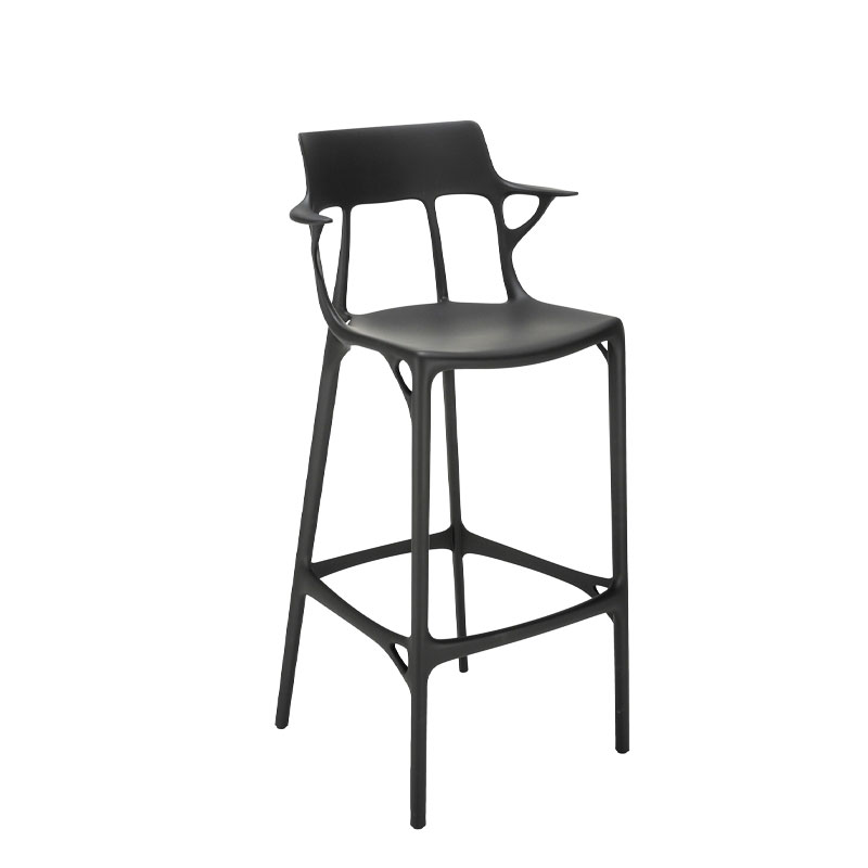 Angers Nantes Cholet Saumur Icones Kartell Tabouret 75 Haut A.I Noir philippe starck 1