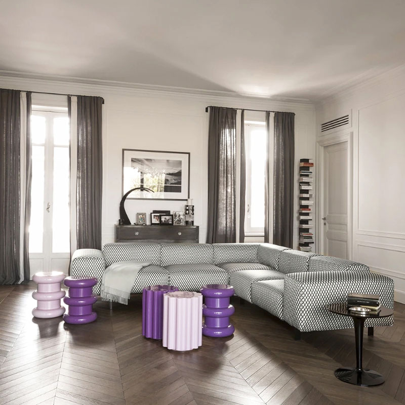 Angers Nantes Cholet Saumur Icones Kartell Tabouret Rose pilastro Ettore  Sottsass 4