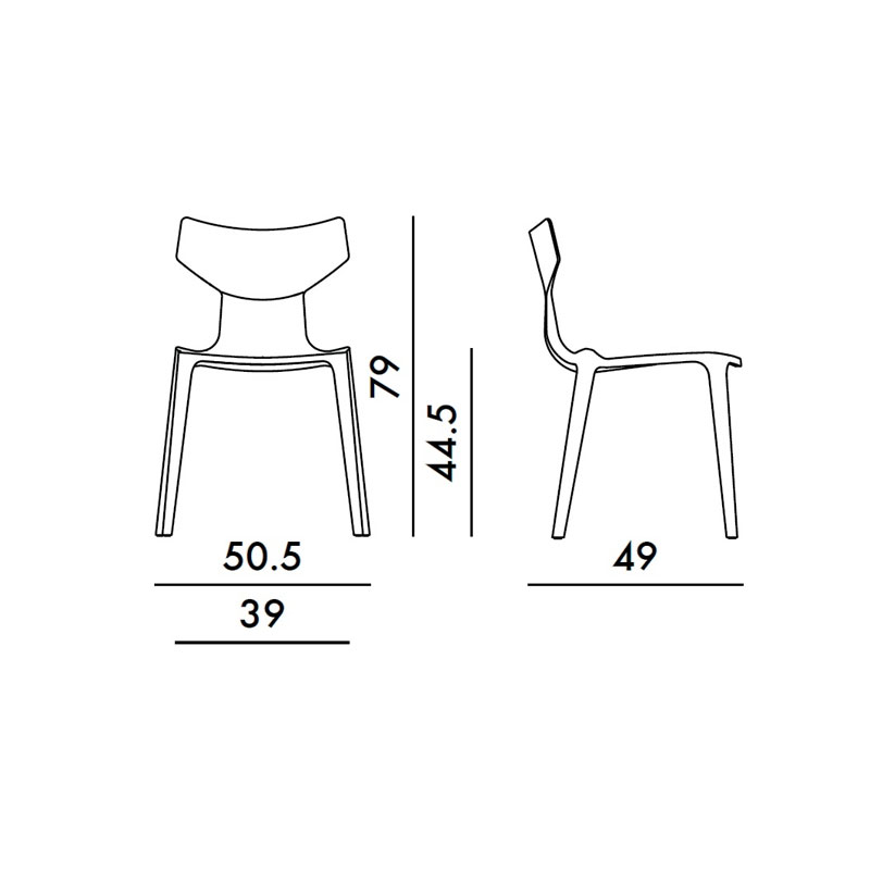 Angers Nantes Cholet Saumur Icones Kartell fauteuil chaise RE Chair Blanc Antonio  citterio 4