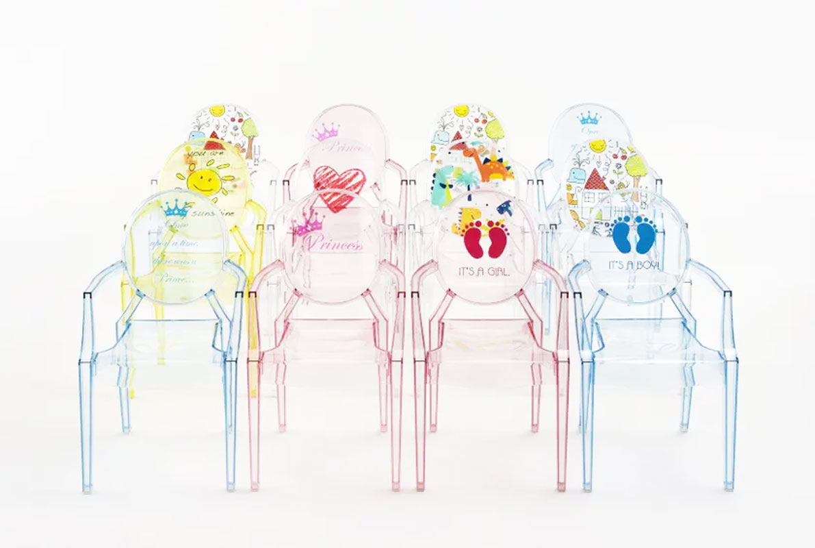 Angers Nantes Cholet Saumur Icones Kartell fauteuil cristal transparent Loulou Coeur philippe starck 6