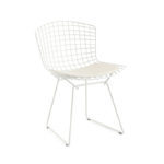 Angers Nantes Cholet Saumur Icones chaise Knoll Harry bertoia rilsan Blanc Outdoor