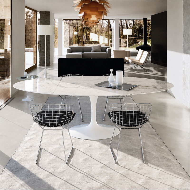 Angers Nantes Paris Bordeaux Rennes Tours Mans Laval Poitiers Icônes chaise Knoll chrome Noir Quickship Harry bertoia