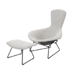 Fauteuil Knoll Harry Bertoia Noir Tissu metal Ottoman Bird Icônes Paris Nantes Rennes Tours Lille Bordeaux Nice 6