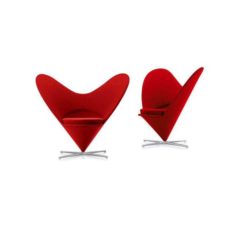 Vitra Fauteuil Heart Cone Rouge Coeur tonus Verner Panton Icônes Angers Nantes Paris Bordeaux Nice Tours Orleans Nice Mans Rennes Lyon 1