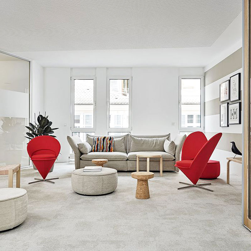 Vitra Fauteuil Heart Cone Rouge Coeur tonus Verner Panton Icônes Angers Nantes Paris Bordeaux Nice Tours Orleans Nice Mans Rennes Lyon 2