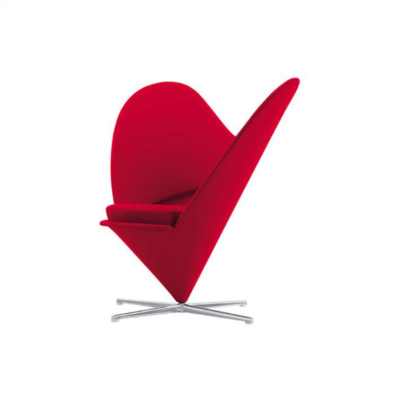 Vitra Fauteuil Heart Cone Rouge Coeur tonus Verner Panton Icônes Angers Nantes Paris Bordeaux Nice Tours Orleans Nice Mans Rennes Lyon 3