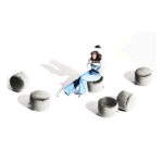 Angers Nantes Cholet Saumur Icones Fatboy Point Velvet mobilier indoor velour Taupe 5