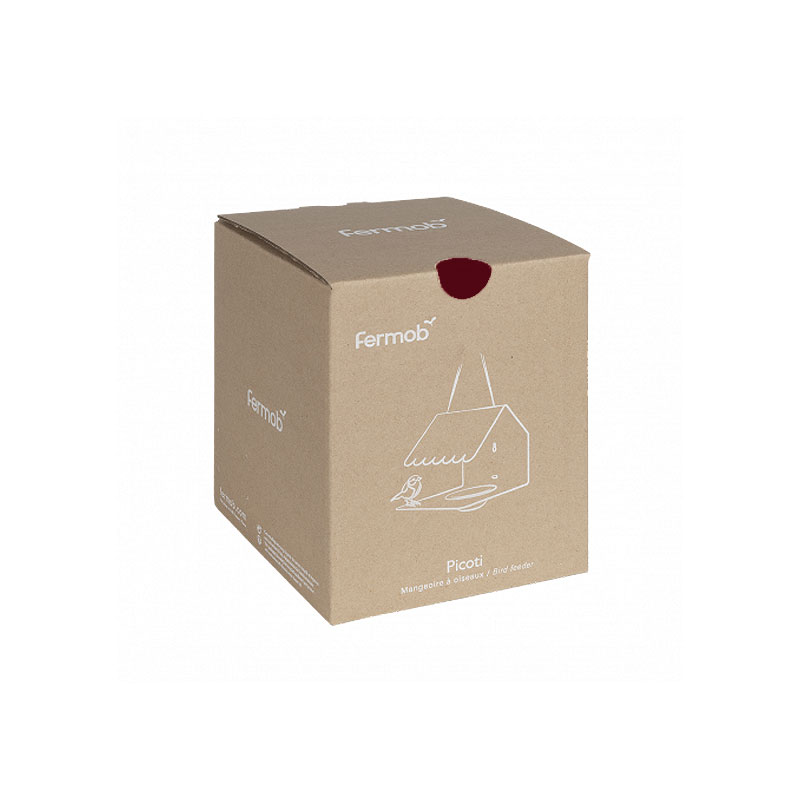 Angers Nantes Cholet Saumur Icones Fermob Mangeoir objet accessoire oiseaux Outdoor mobilier exterieur Picoti Cerise Noir