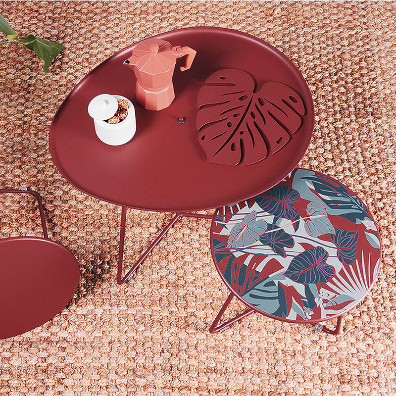 Angers Nantes Cholet Saumur Icones Fermob dessous de plat monstera cerise noir outdoor accesoire objet 4