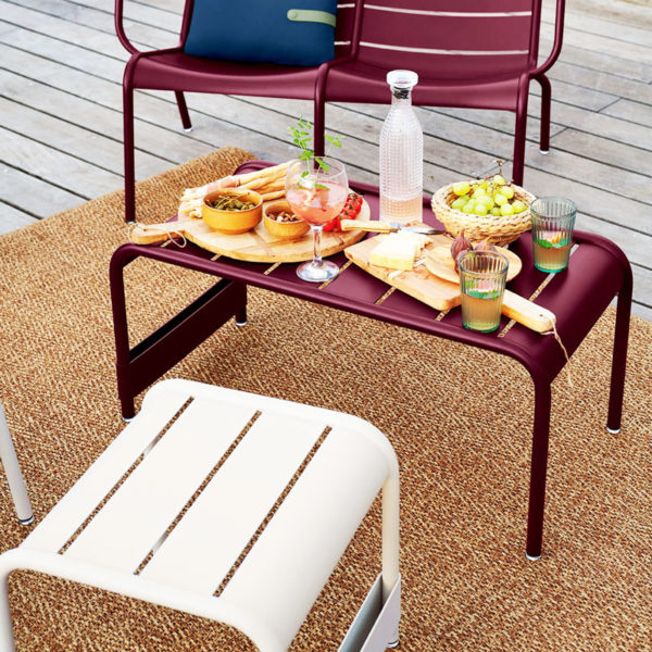 Angers Nantes Cholet Saumur Icones Fermob repose pied table basse Outdoor mobilier exterieur Blanc coton Sofia frederic