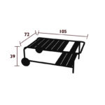 Angers Nantes Cholet Saumur Icones Fermob table basse roues Outdoor mobilier exterieur acapulco bleu Luxembour Frédéric Sofia 4