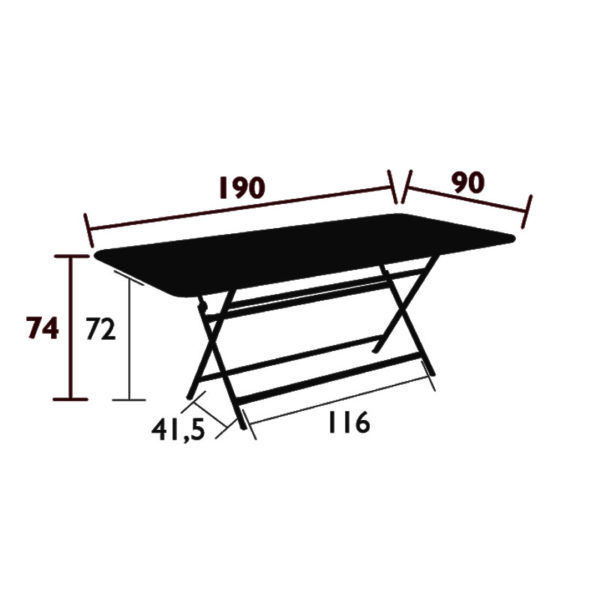 Angers Nantes Cholet Saumur Icones Fermob table de repas 190 Outdoor mobilier exterieur Carac tere gris orage Studiofermob 3