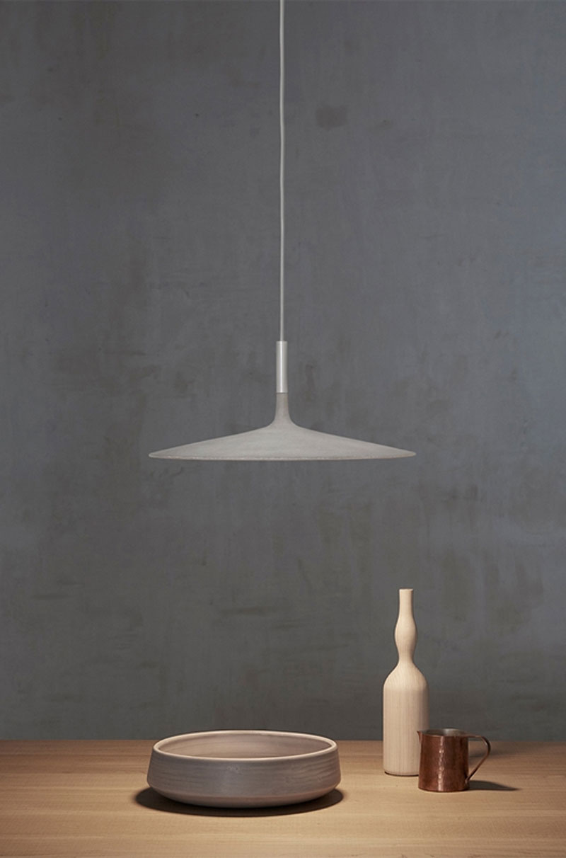 Angers Nantes Cholet Saumur Icones Foscarini Suspension Aplomb gris beton large Paolo LUCIDI & Luca PEVERE 8