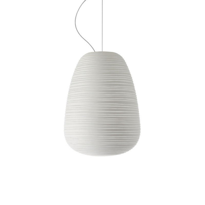 Angers Nantes Cholet Saumur Icones Foscarini Suspension Rituals 1 blanc verre Ludovica et Roberto Palomba