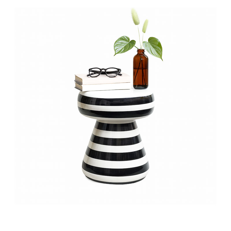 Angers Nantes Cholet Saumur Icones Gervasoni Gueridon Inout 44 beton Rayures Paola Navone 00