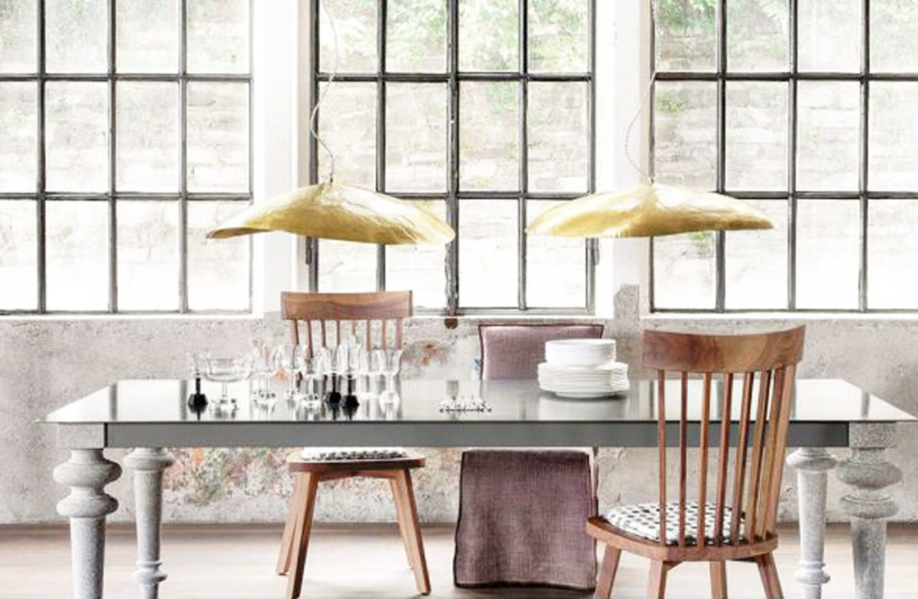 Angers Nantes Cholet Saumur Icones Gervasoni suspension luminaire Brass 95 Or Laiton Paola Navone